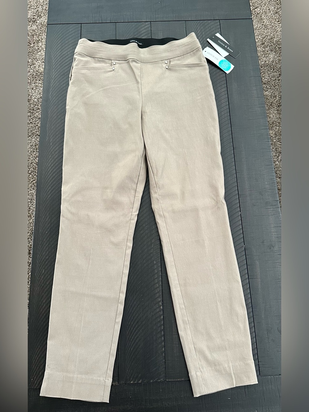 Women's Straight-Leg Ankle Pants in Taupe